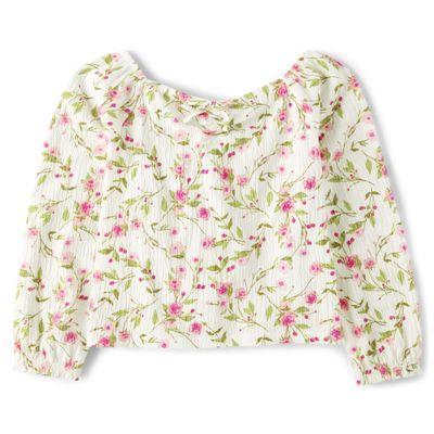 The Children's Place,Long Sleeve Smocked Peplum Top,XXLarge(16)