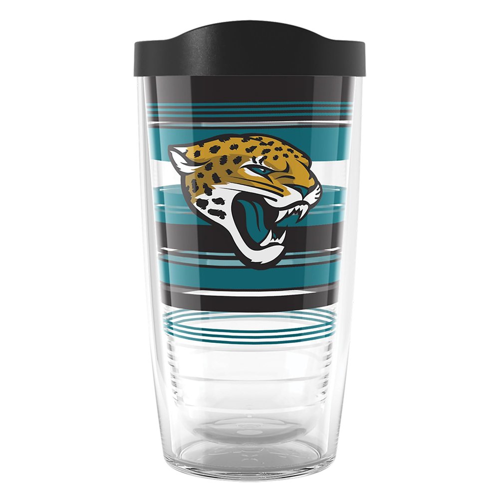 Tervis NFL Jacksonville Jaguars - Hype Stripes Made in USA Double Walled Insulated Tumbler Travel Cup Keeps Drinks Cold & Hot, 16oz, Classic