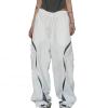 Womens Cargo Pants Baggy Parachute Y2K Teen Girls Elastic High Waisted Pants Lightweight Drawstring Fashion Cargo Pants view 1