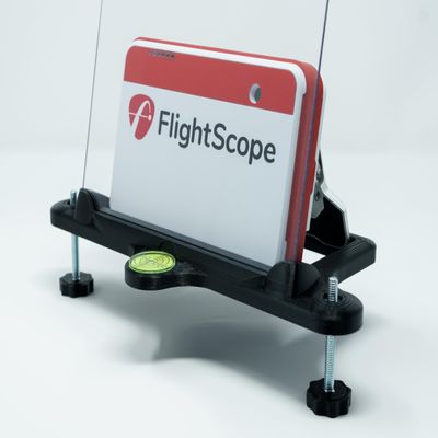 Adjustable Alignment & Leveling Dock Stand for Flightscope Mevo Plus (Mevo+) 2023, 2024, 2025 Edition w/Ball-Ricochet Protection (Black)