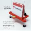 Adjustable Alignment & Leveling Dock Stand for Flightscope Mevo Plus (Mevo+) 2023 Edition w/Ball-Ricochet Protection (Red) view 2