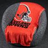 FOCO NFL Plush Soft Micro Raschel Throw Blanket, 50 x 60 Cleveland Browns view 3