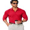 COOFANDY Men's Business Dress Shirts Long Sleeve Stretch Wrinkle Free Dress Shirt Red view 2