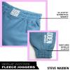 Steve Madden Girls' Active Sweatpants - Performance Fleece Jogger Sweatpants - Althetic Jogger Pants for Girls (4-12), Size 12, Blue Ashes view 4