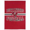 FOCO NFL Micro Raschel Plush Throw Blanket, Stripe Logo 45 x 60, Tampa Bay Buccaneers view 1
