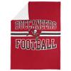 FOCO NFL Micro Raschel Plush Throw Blanket, Stripe Logo 45 x 60, Tampa Bay Buccaneers view 2