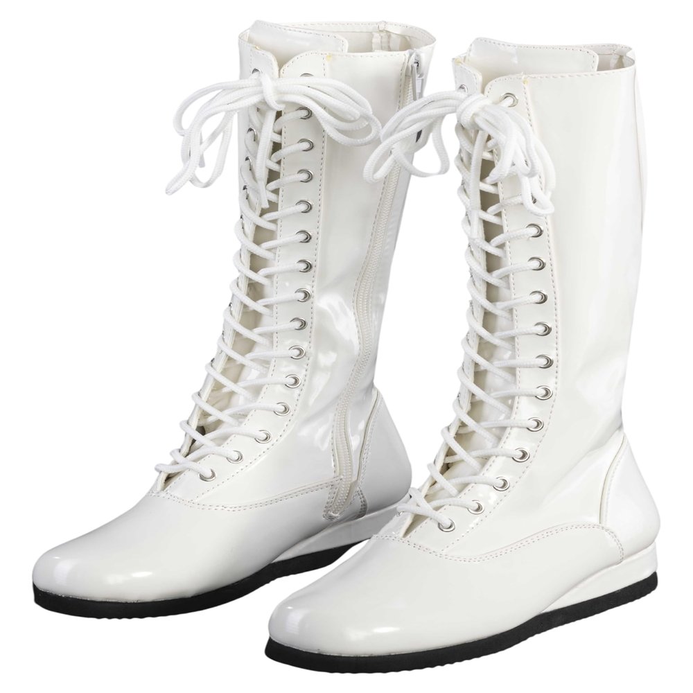 Pro Wrestling Boots Kids Wrestler Halloween Costume Cosplay White