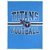 FOCO NFL Micro Raschel Plush Throw Blanket, Stripe Logo 45 x 60, Tennessee Titans view 1