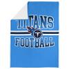 FOCO NFL Micro Raschel Plush Throw Blanket, Stripe Logo 45 x 60, Tennessee Titans view 2