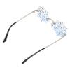 BESTOYARD 3 Pcs Snowflake Sunglasses Snowflake Shape Rimless Sunglasses Glasses for Kids Party Snowflakes Sunglass Kids Sunglasses Kid Sunglasses Party Sunglasses Metal Child Prom Clothing view 3