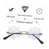 BESTOYARD 3 Pcs Snowflake Sunglasses Snowflake Shape Rimless Sunglasses Glasses for Kids Party Snowflakes Sunglass Kids Sunglasses Kid Sunglasses Party Sunglasses Metal Child Prom Clothing view 4