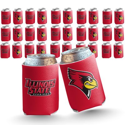VictoryStore Illinois State University Can Coolers  Officially Licensed Redbird Design  Set of 100 Foldable Drink Sleeves  Fits 1216 oz Cans & Bottles  ISU Team Spirit Coolies  Printed in USA