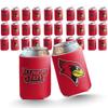 VictoryStore Illinois State University Can Coolers  Officially Licensed Redbird Design  Set of 100 Foldable Drink Sleeves  Fits 1216 oz Cans & Bottles  ISU Team Spirit Coolies  Printed in USA view 1