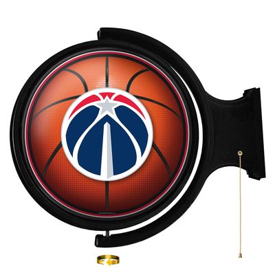 The Fan-Brand NBA Washington Wizards: Basketball - Original Round Rotating Lighted Wall Sign- Sports Decor for Home, Game Room, Fan Cave & Garage - USA Made