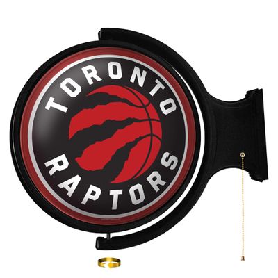 The Fan-Brand NBA Toronto Raptors: Original Round Rotating Lighted Wall Sign- Sports Decor for Home, Game Room, Fan Cave & Garage - USA Made