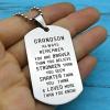 1 pc Stainless Steel Love You Grandson Dog Tag Necklace view 2