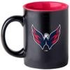 Boelter Brands Two Toned Matte Black Coffee Mug, NHL Team Logo with Inner Team Color (Washington Capitals) view 1