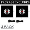 Golf Target Cloth 58x 59 Hitting Net Replacement Hanging Circle Backstop Training Aids for Indoor Outdoor Backyard Driving Range Court Practice (58 x 59, 2 Pack Black Target Cloth) view 3