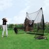 Golf Target Cloth 58x 59 Hitting Net Replacement Hanging Circle Backstop Training Aids for Indoor Outdoor Backyard Driving Range Court Practice (58 x 59, 2 Pack Black Target Cloth) view 4