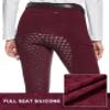 FitsT4 Sports Women's Winter Horse Riding Pants with Zipper Pockets Full Seat Riding Tights Fleece Lined Equestrian Breeches for Women Burgundy 2XL view 4