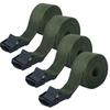 Heavy Duty Trail Camera Strap 4-Pack  400lbs Adjustable Nylon Straps with Rust-Proof Safety Buckle, Year-Round Outdoor Strap for Game Cameras, Motorcycle, Truck, Trailer, Luggage, 39 inch Green view 1