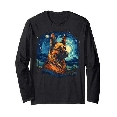 Van Gogh Dog German Shepherd Long Sleeve T-Shirt