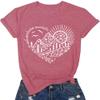 Adventure Awaits Shirt for Women Funny Mountain Road Graphic Kindness Heart Printed Tee Top Hiking Outdoor Workout Tops, Pink S view 1