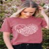 Adventure Awaits Shirt for Women Funny Mountain Road Graphic Kindness Heart Printed Tee Top Hiking Outdoor Workout Tops, Pink S view 3
