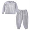 Loodgao Kids Boys Girls Hooded Tracksuit 2 Piece Sports Suit Sweatsuit Long Sleeve Hoodies Sweatshirt with Jogger Pants Set Gray 12-13 view 3