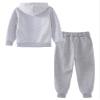 Loodgao Kids Boys Girls Hooded Tracksuit 2 Piece Sports Suit Sweatsuit Long Sleeve Hoodies Sweatshirt with Jogger Pants Set Gray 12-13 view 4