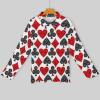 Playing Card Poker Mens Long Sleeve Polo Shirt Casual Slim Fit Golf Sport Shirts Fashion Tops L view 3