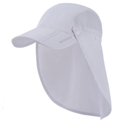 BASSDASH UPF 50+ Foldable Fishing Hat Baseball Cap with Removable Neck Flap Portable for Men Women Golf Hiking