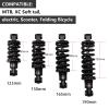 LvTu Bike Rear Spring Shock Absorber 125mm 150mm 165mm 190mm, Mountain Soft Tail Wheel Chair Suspension with Bushing and Screw (Color : 165mm, Size : 850Lbs) view 3
