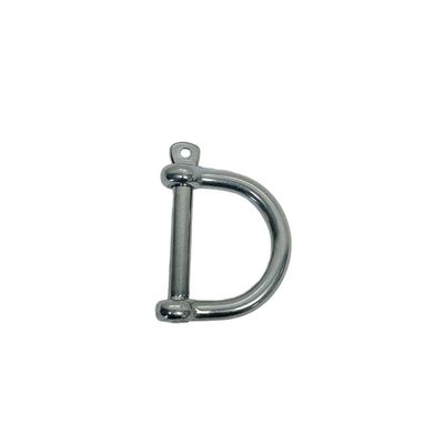 DBMIMPORTERS 3/16" Wide D-Shackle Marine Grade Screw Pin 650 Lb WLL Stainless Steel T316