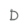 DBMIMPORTERS 3/16" Wide D-Shackle Marine Grade Screw Pin 650 Lb WLL Stainless Steel T316 view 1