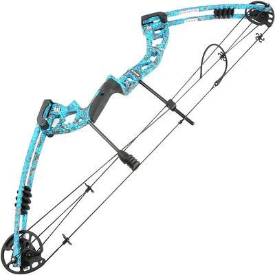 AMEYXGS Archery Compound Bows Draw Weight 30-55 lbs Hunting Bow IBO 310fps Adults Archery -Left&Right Handed (Left Hand, Blue)
