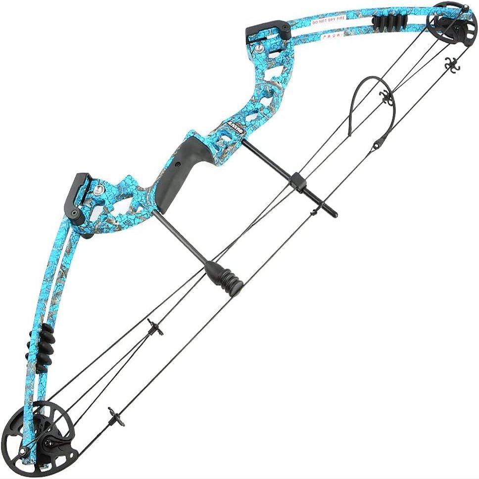 AMEYXGS Archery Compound Bows Draw Weight 30-55 lbs Hunting Bow IBO 310fps Adults Archery -Left&Right Handed (Left Hand, Blue)