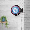 The Fan-Brand NBA Philadelphia 76ers: Original Round Rotating Lighted Wall Sign- Sports Decor for Home, Game Room, Fan Cave & Garage - USA Made view 2