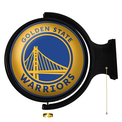 The Fan-Brand NBA Golden State Warriors: Original Round Rotating Lighted Wall Sign- Sports Decor for Home, Game Room, Fan Cave & Garage - USA Made