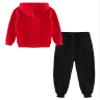 Loodgao Kids Boys Girls Hooded Tracksuit 2 Piece Sports Suit Sweatsuit Long Sleeve Hoodies Sweatshirt with Jogger Pants Set Red 12-13 view 4