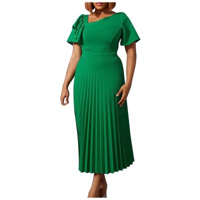 Plus Size Dresses For Curvy Women Formal Wedding Guest Dress Maxi Dress Flowy Casual Cocktail Evening Party Midi Dress Green