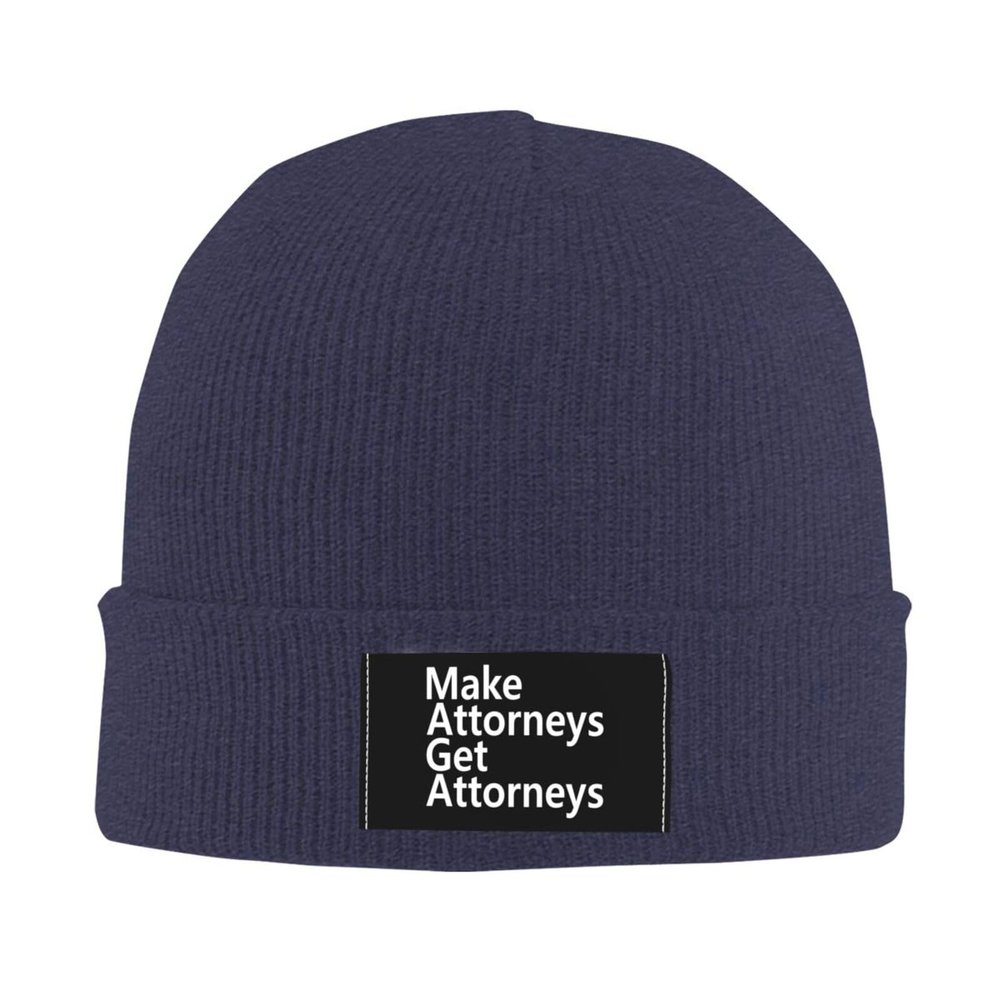 wikjxiz Make Attorneys Get Attorneys Hat Mens Womens Winter Warm Knitting Hats Navy Blue Slouchy Skull Beanie Cuffed Cap