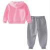 Loodgao Kids Boys Girls Hooded Tracksuit 2 Piece Sports Suit Sweatsuit Long Sleeve Hoodies Sweatshirt with Jogger Pants Set Pink 12-13 view 4