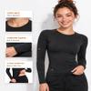 TELALEO 4 Pack Women's Compression Shirt Long Sleeve Performance Workout Baselayer Athletic Top Sports Gear-Black/White/Blue/Prule XX-Large view 3