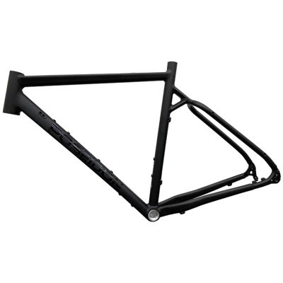 Road Bike Frames 42/46/49/52/55/58cm Cyclocross Disc Brake Road Bike Frameset Aluminum Alloy Lightweight Frame Internal Routing (Color : Black, Size : 42cm)