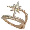 18K Rose Gold Plated Crystal Engagement White Zircon Cubic Diamond Design Rings Wedding Jewelry 3.7 Grams view 1