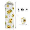 Sunflower Sleeping Bags for Adults Kids,Floral Backpacking Camping Sleeping Bag for Girls Boys Lightweight Waterproof Cold/Warm Sleeping Bag for All Season Outdoor Travel with Compression Bags view 4