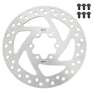 140mm Disc Brake, Stainless Steel 6 Hole Electric Scooter Brake Disc with 6 Screws, Rustproof, High Strength, Heat Dissipation, Anti Wear, Anti Corrosion
