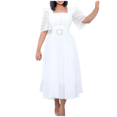 Plus Size Dresses For Curvy Homecoming Dresses Formal Flowy Tulle Fairy Dress Wedding Guest Dress Cocktail Midi Dress White