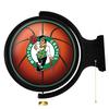 The Fan-Brand NBA Boston Celtics: Basketball - Original Round Rotating Lighted Wall Sign- Sports Decor for Home, Game Room, Fan Cave & Garage - USA Made view 1